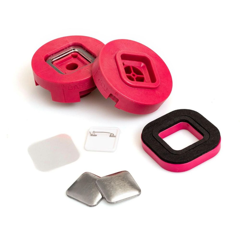 Insert Carré + 5 badges - 32 mm
