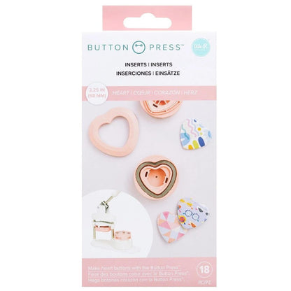 Insert Cœur + 5 badges - 58 mm