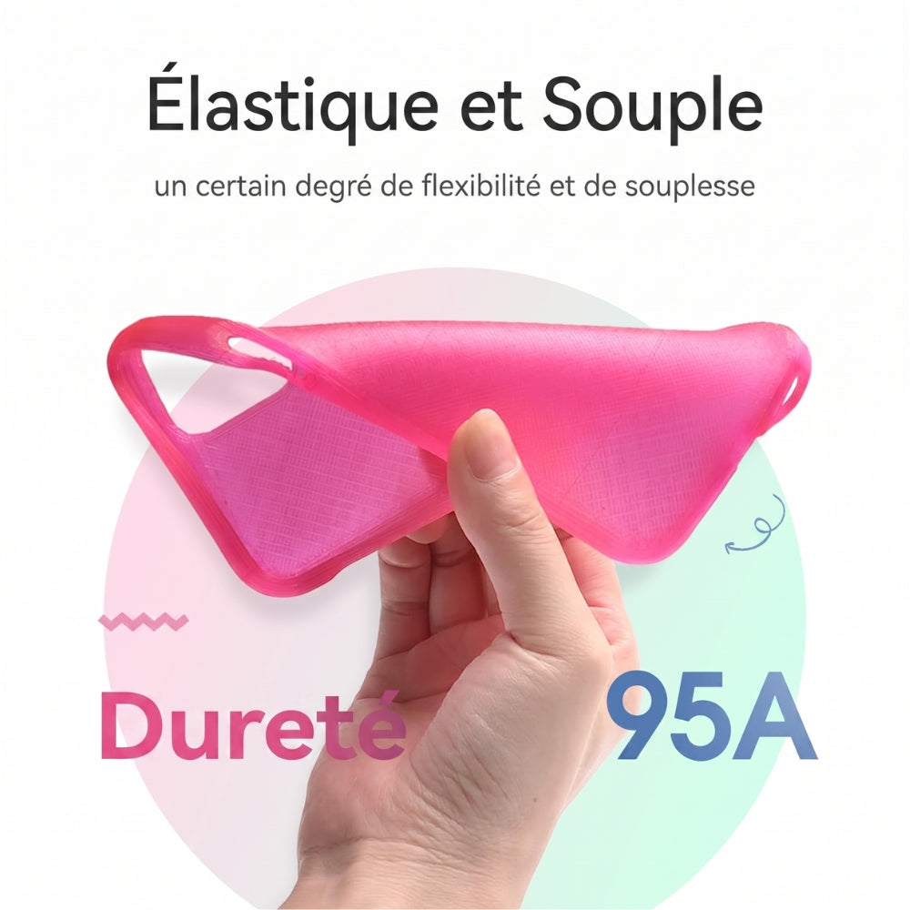 eSun - TPU-95A - Rose Translucide (Translucent Pink) - 1,75 mm - 1 kg avec RFID TigerTag