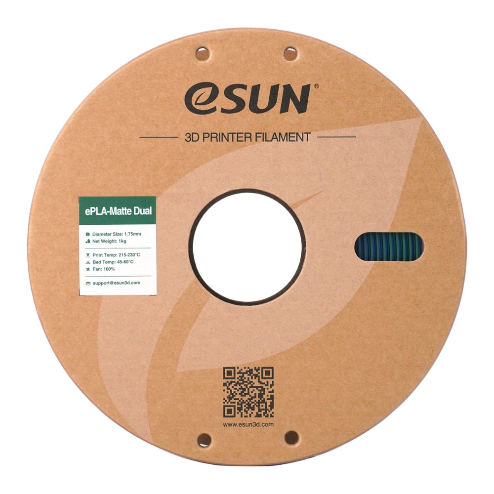 eSun - ePLA Matte - Dual colors - Vert Bleu (Green Blue) - 1,75 mm - 1 kg