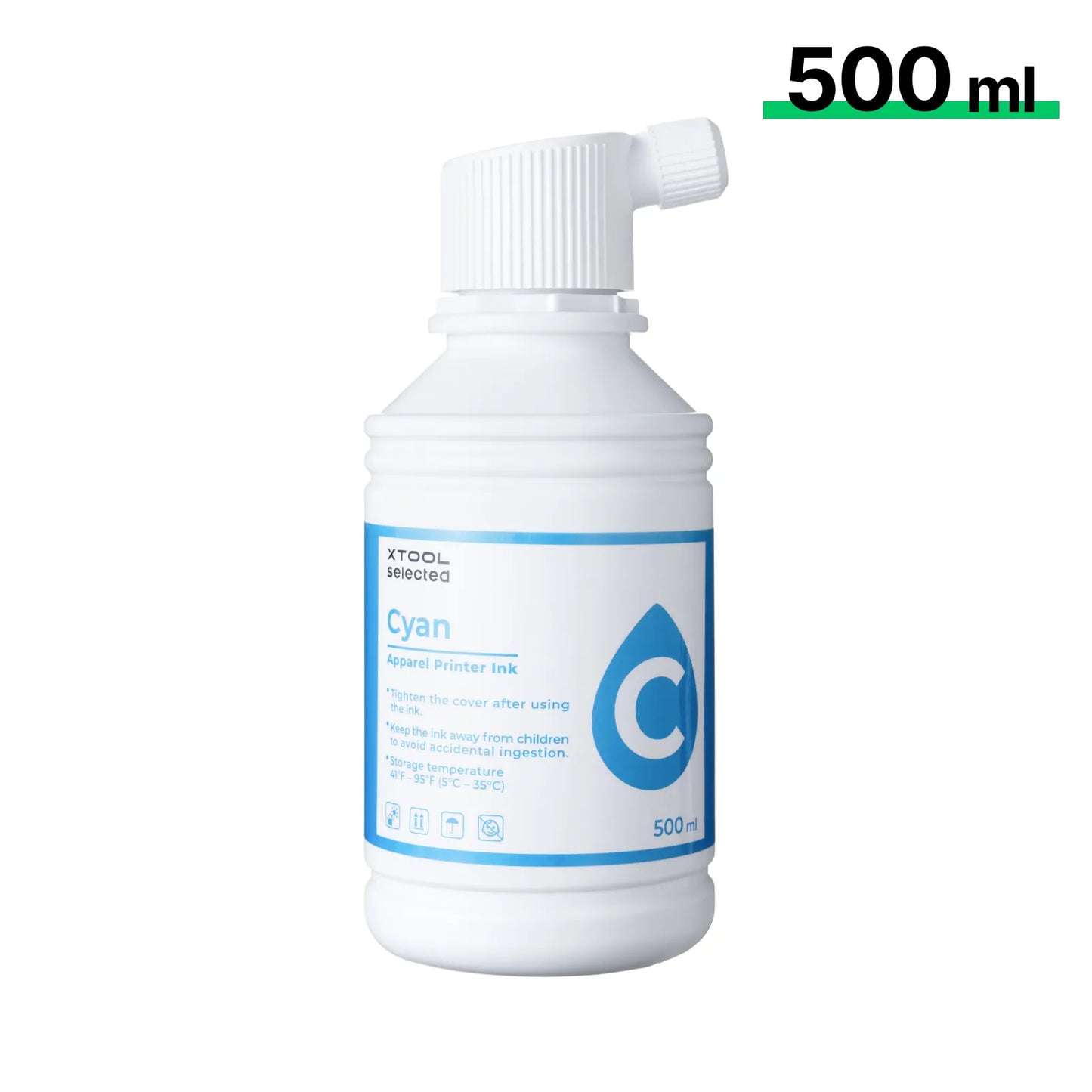 xTool - Encre DTF pour Apparel Printer - Bleu Cyan - 500 ml