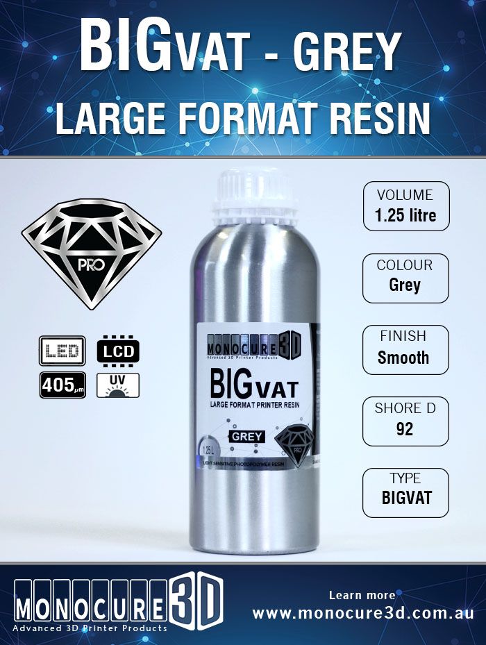 Monocure3D - BIGvat - Gris (Grey) - 1.25 L