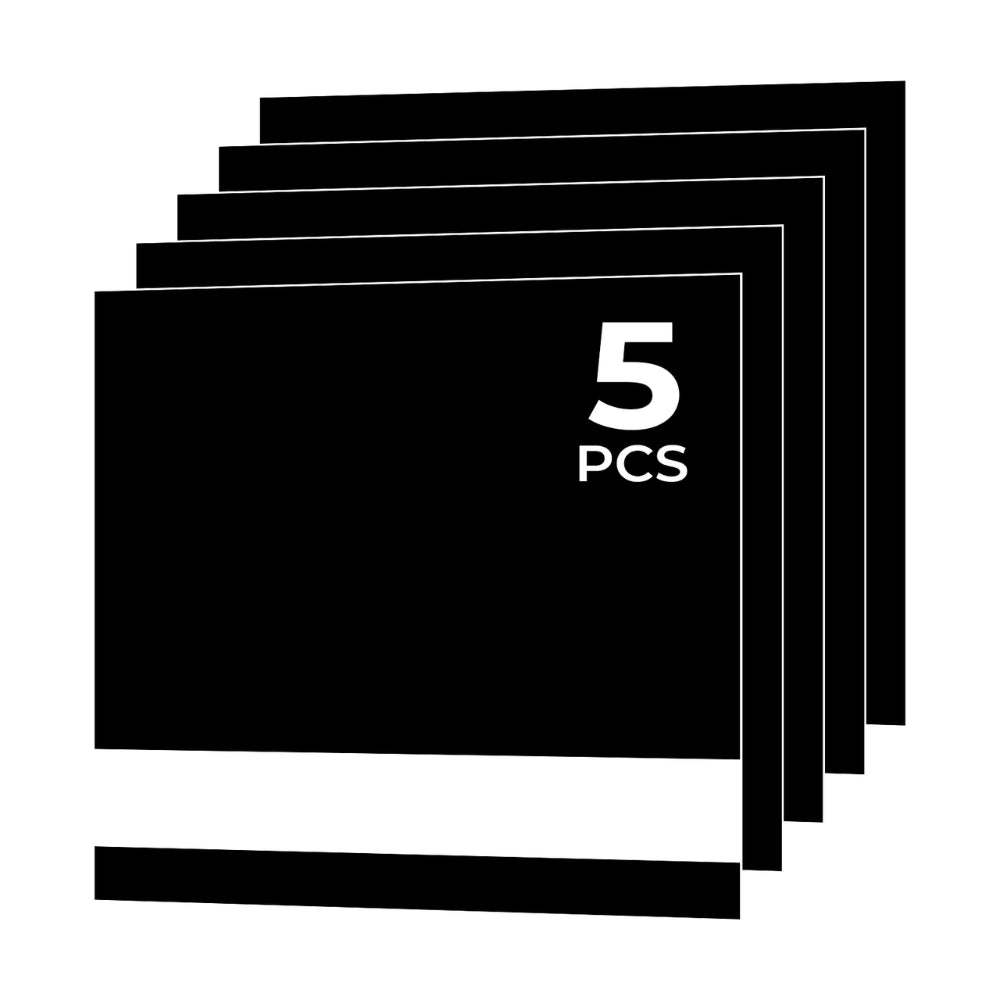 xTool - 5 Plaques  Bicolores 1,27 mm - Noir à Blanc - 29,8 x 29,8 cm - Ep 1.27 mm