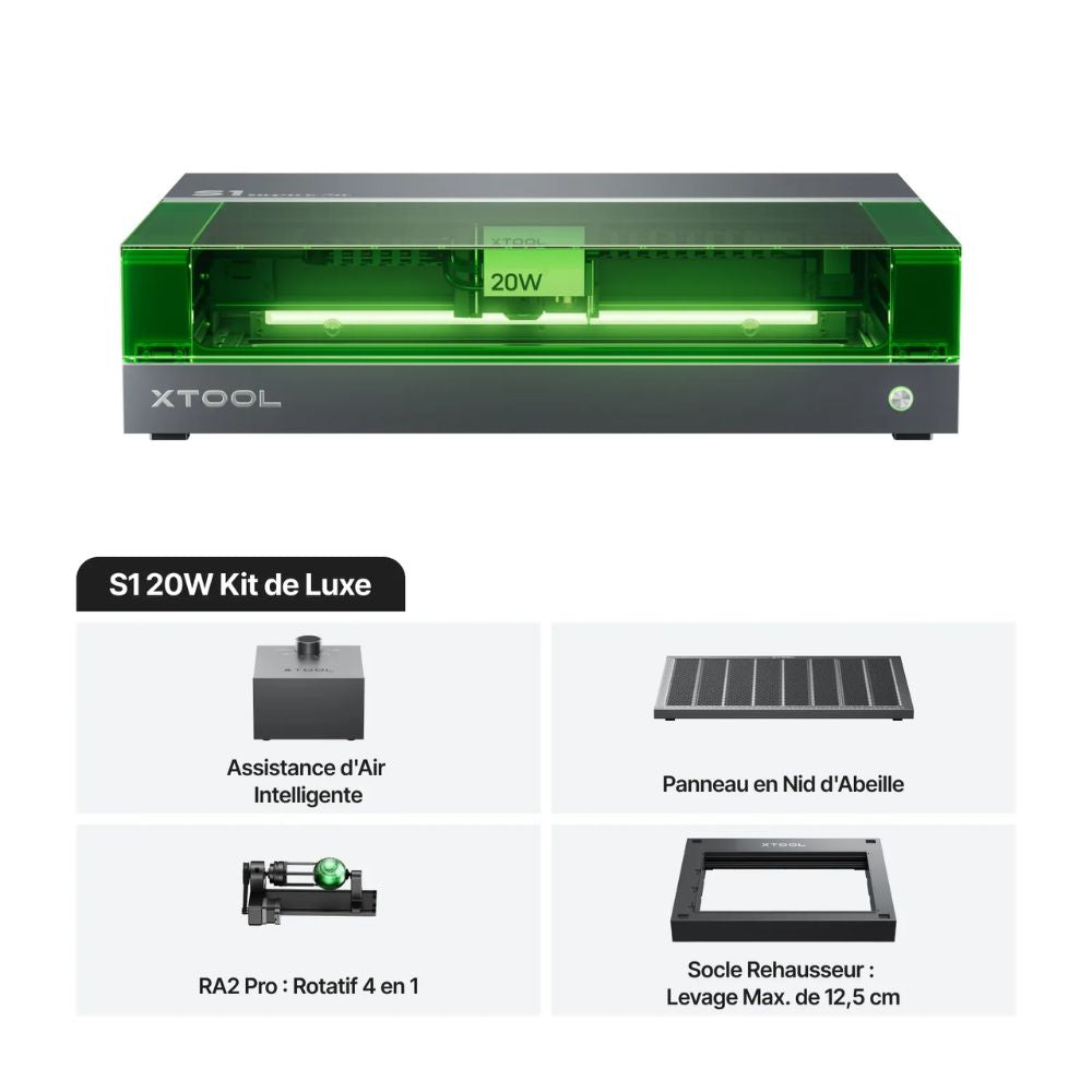xTool - S1 20W - Kit  de Luxe