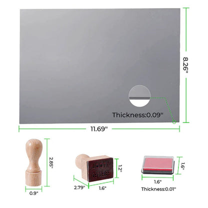 xTool - Kit de tampons en caoutchouc pour gravure laser