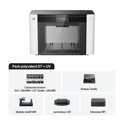 xTool - O1 Omni Printer - Pack Polyvalent DT + UV (UV&DTG Versatile Bundle)
