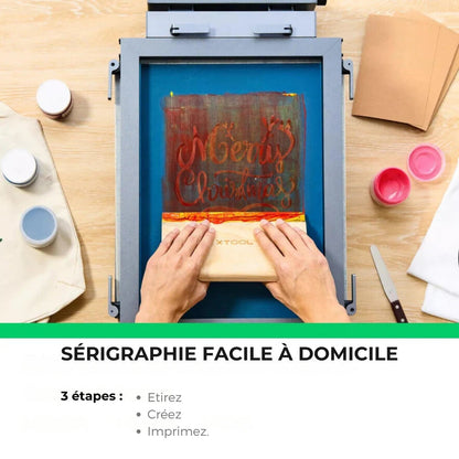 xTool - Screen Printer 1.0 - Cadre de sérigraphie (Screen Printing Frame) - 29 x 40 cm (11,5" x 16")